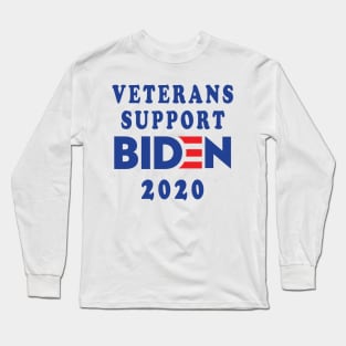 Veterans support Biden 2020 Long Sleeve T-Shirt